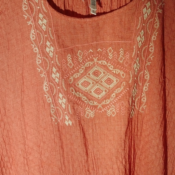 DRESS MONORENO, SIZE L, 100% COTTON, ORANGE COLOR - Picture 8 of 9